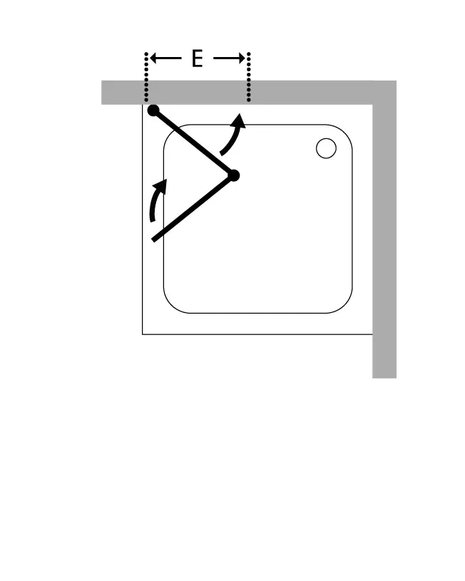 Falt-Duschwand wegfaltbar