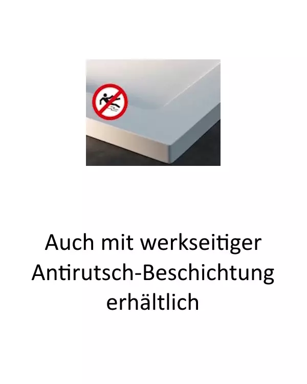 Duschwanne180x90cm flach auch bodengleich