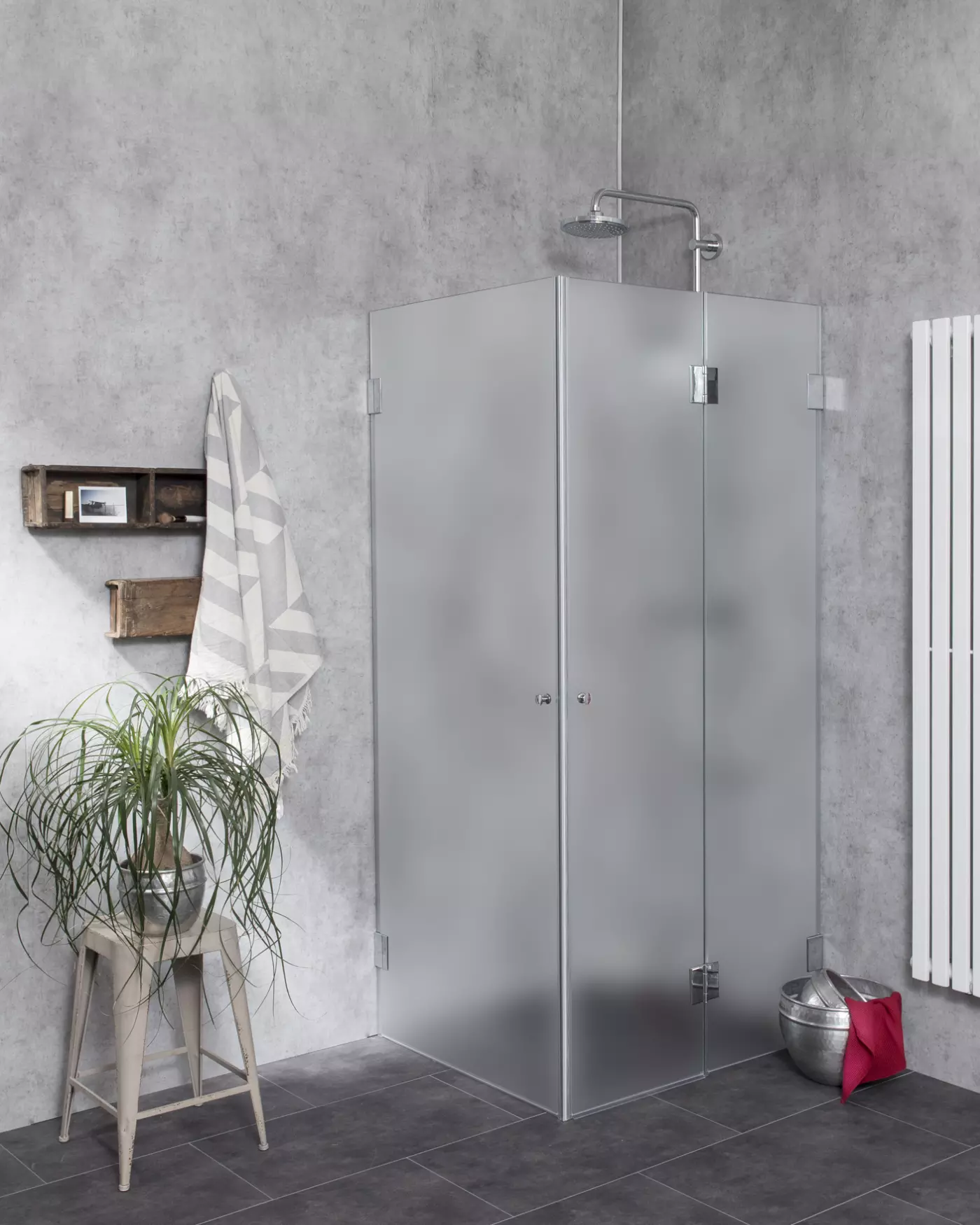 Dusche nach Maß Falttür + Innentür