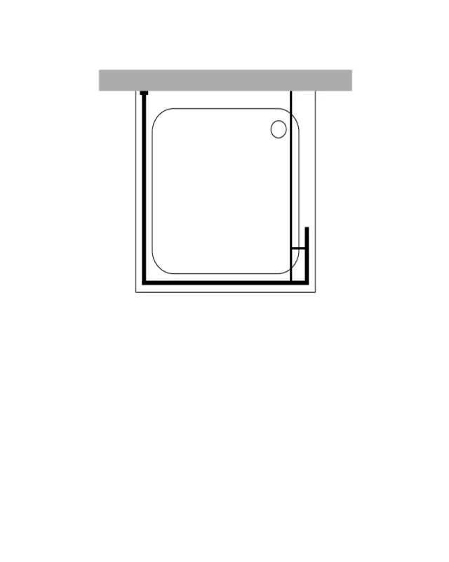 Dusche, Eckdusche, Duschkabine, Glasdifferential, Abtrennung