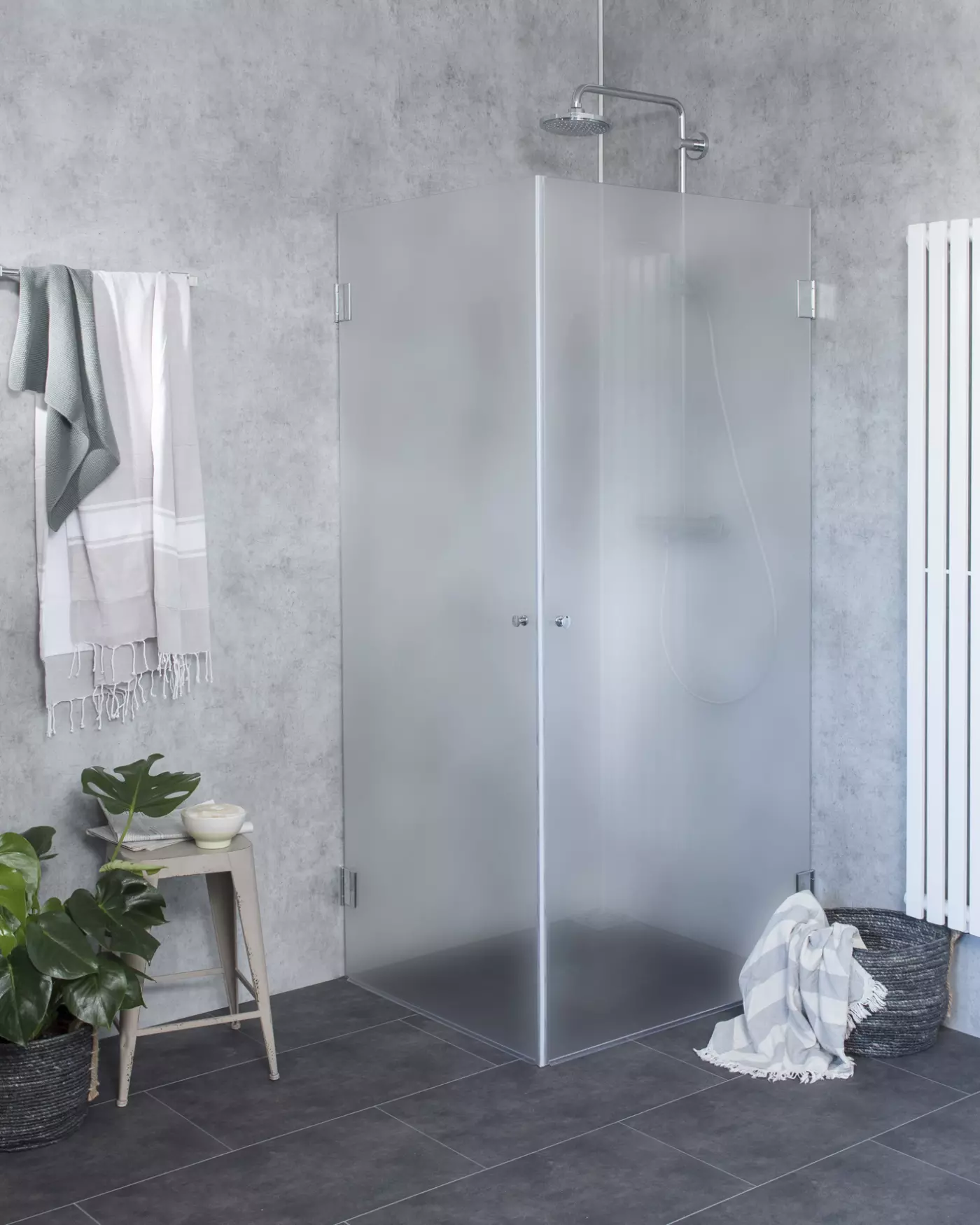 Sondermaß Eck-Dusche mit 2 Türen