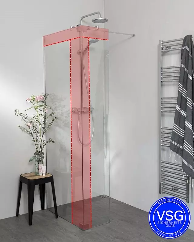 Dusche, Duschkabine, Glas, Pink, Duschsäule