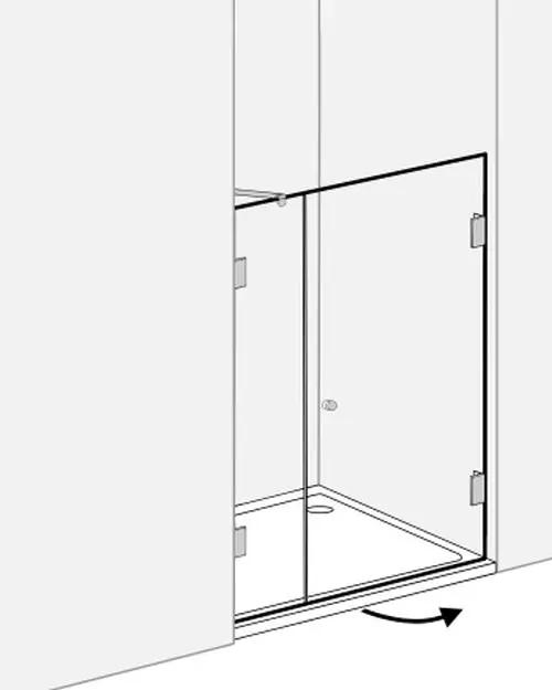 Duschabtrennung Nische ab 100 cm