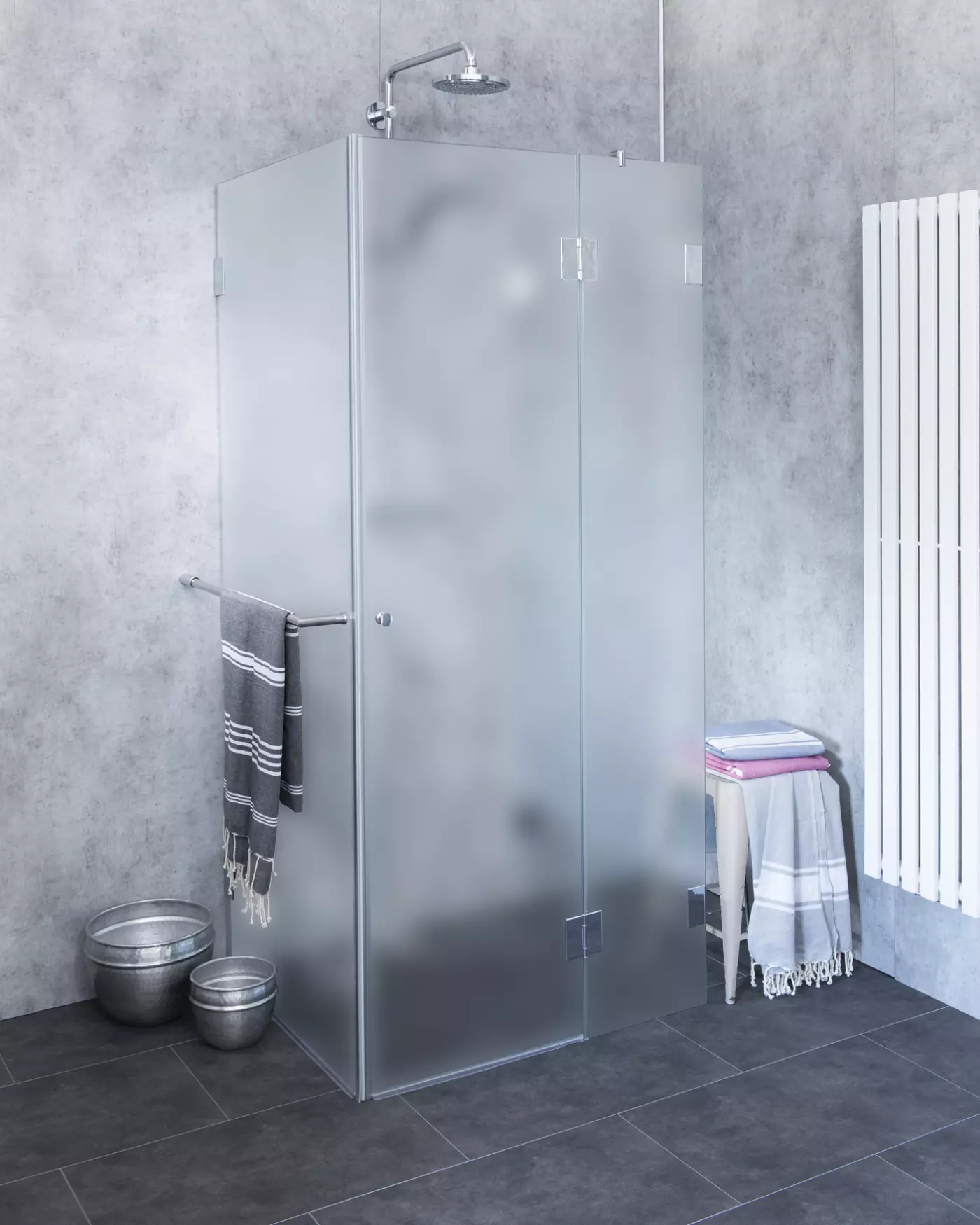 MU2S, 3-Seiten U-Dusche Sondermaß, Klarglas, Chrom