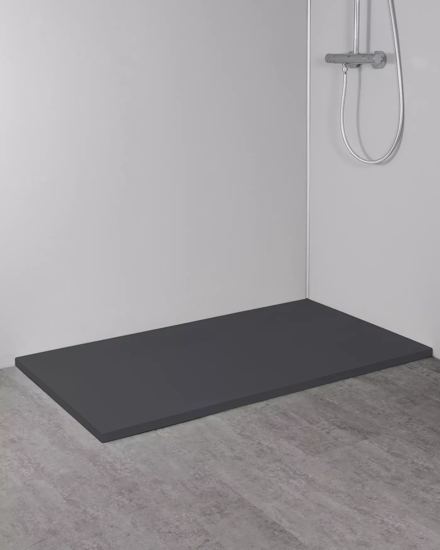 Dusche, Duschboden, Schwarz, Bodenplatte, Handbrause