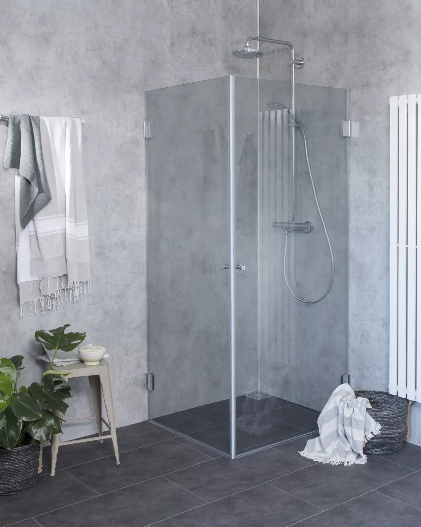 Sondermaß Eck-Dusche mit 2 Türen