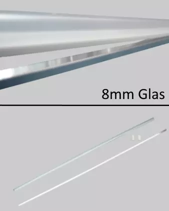 Duschkabinen Schwallleiste für 8 mm Glas gerade, chrom, L=112 cm