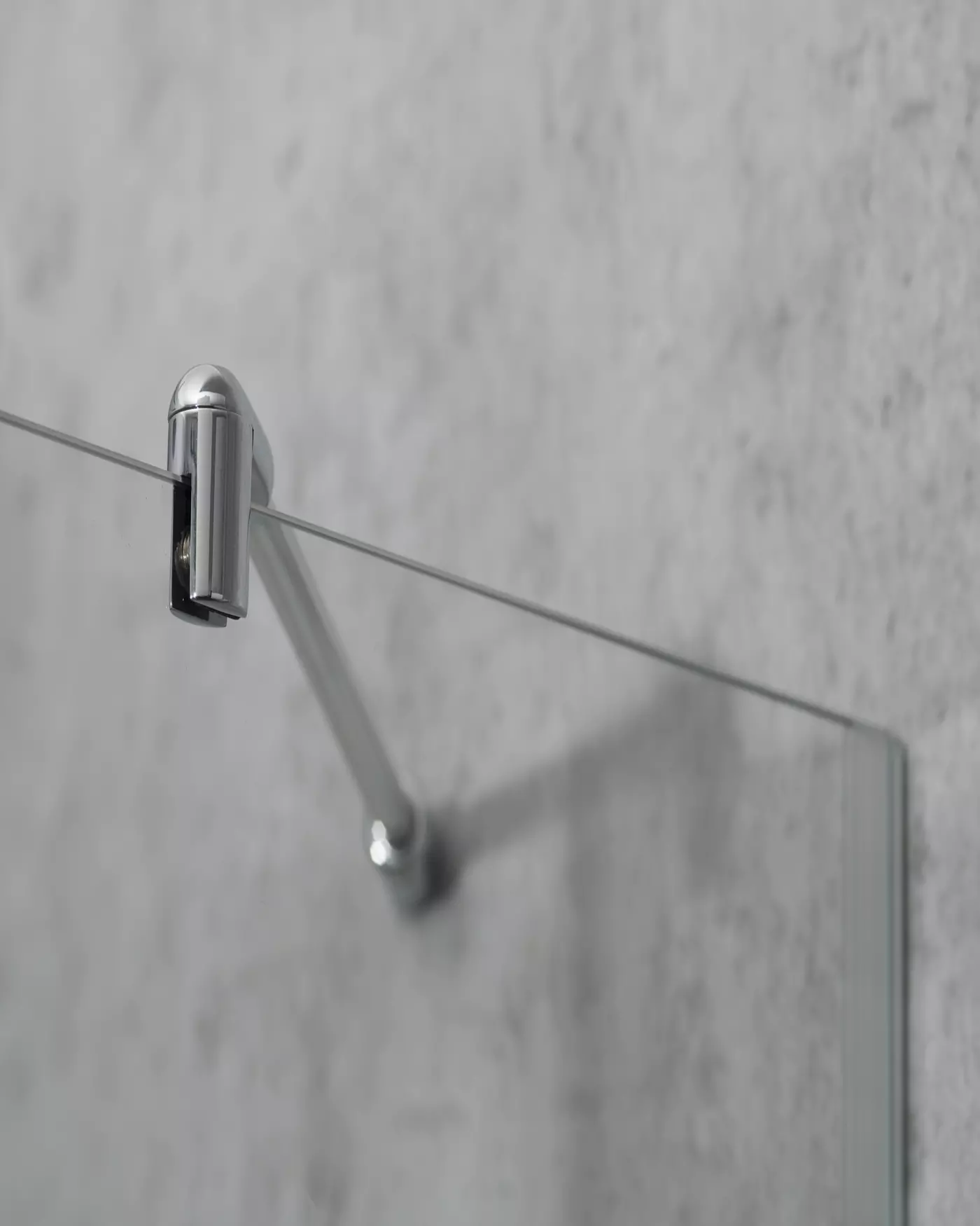 Wandarmset über Eck für 6/8mm Dusche, verchromt, 40cm