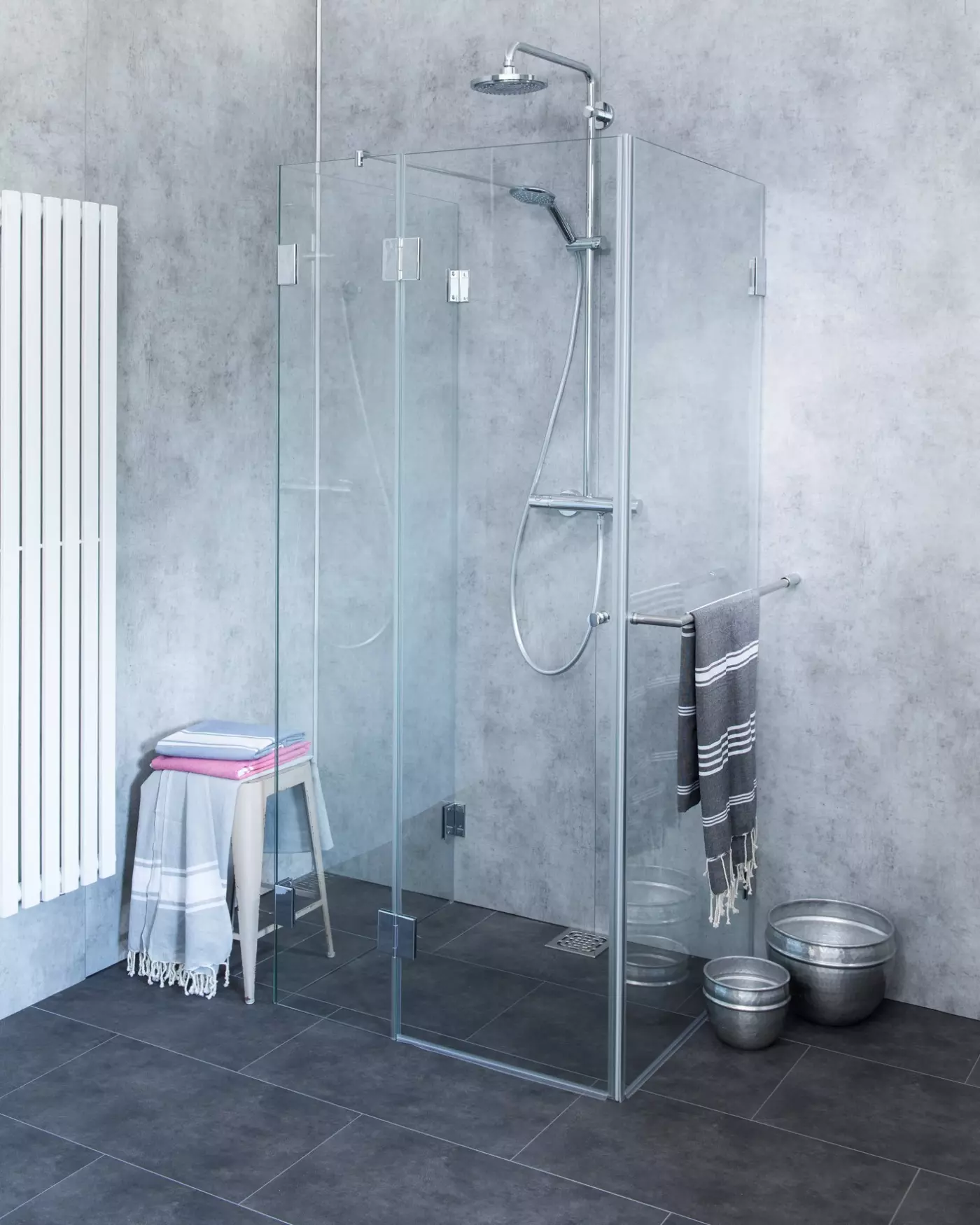 Dreiseitige U-Dusche 1 Tür