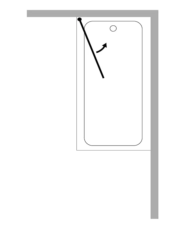 Badewannen Duschwand 1 Flügel H=150cm