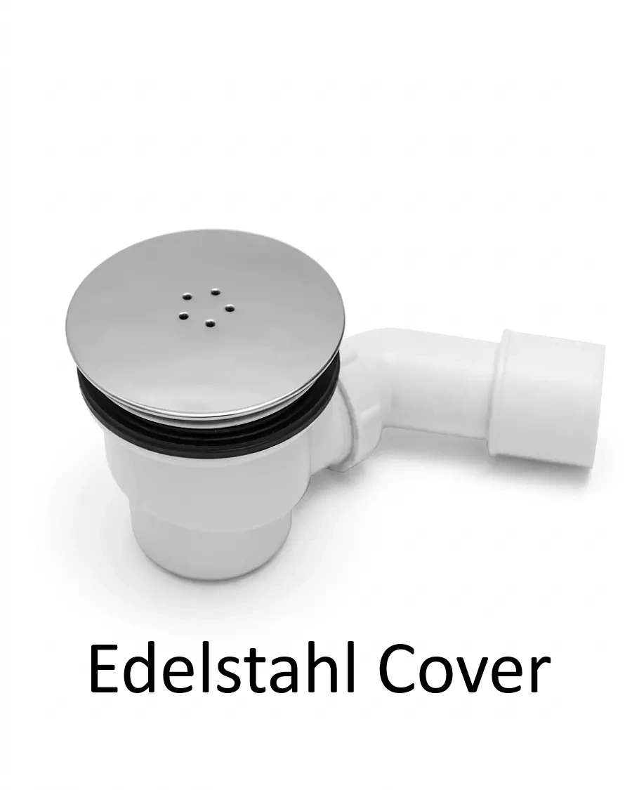 Ablaufgarnitur Dusche Edelstahl-Cover chrom für Duschwannen Ablauf D=90mm