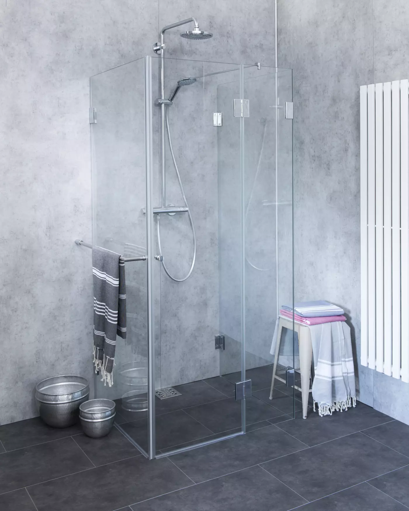 Dreiseitige U-Dusche 1 Tür
