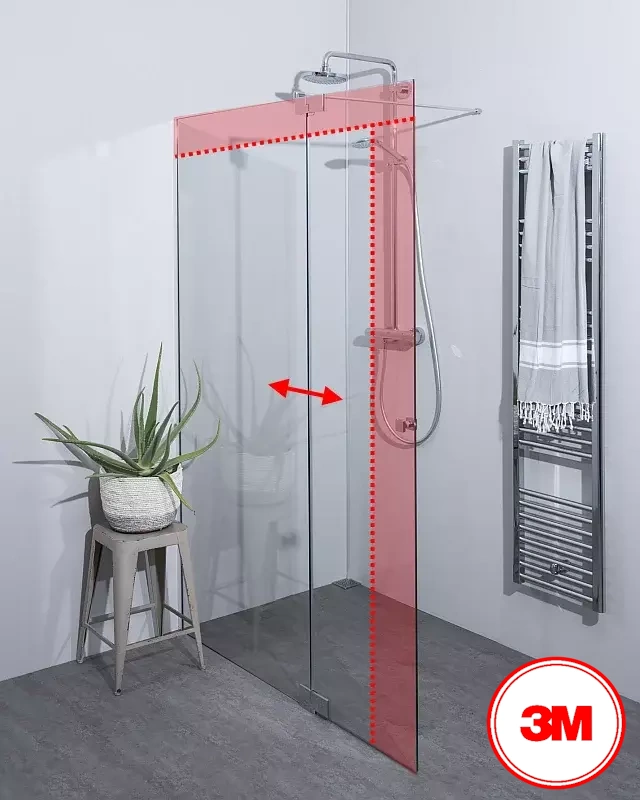 Begehbare Dusche: Duschwand mit Wandprofil & Klappteil nach Maß