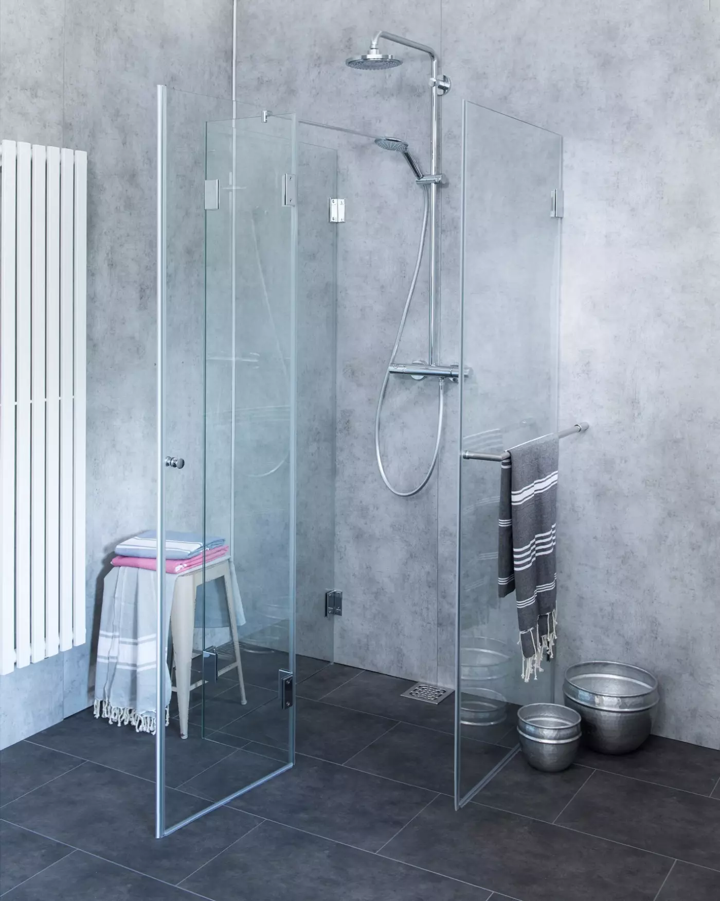 Dreiseitige U-Dusche 1 Tür