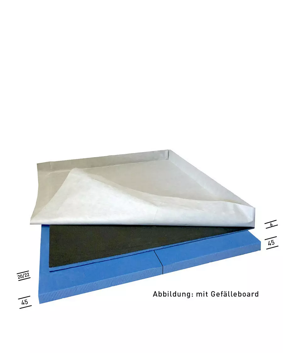 Unterbauelement für Gefälleboard Dusche, zuschneidbar, 100x100 cm