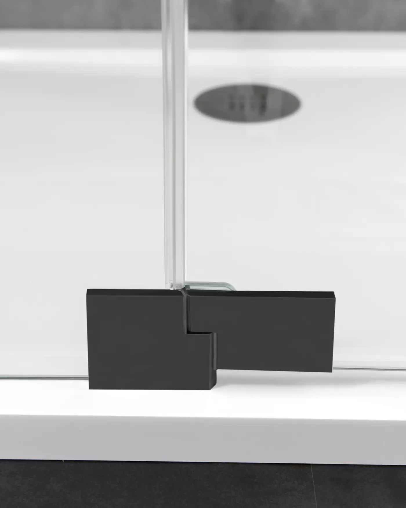 Teilgerahmte Eck Duschkabine 100x90 mit Pendeltür groß und Festwand & Duschwanne