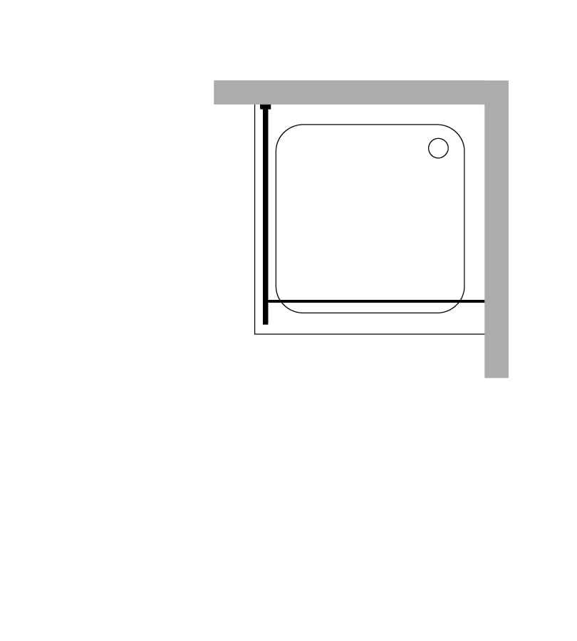 Begehbare Dusche: Freistehende Duschwand breit