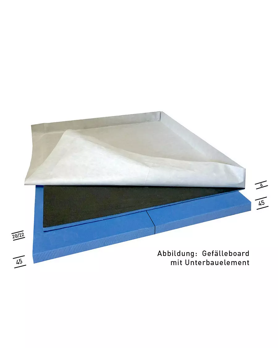 Gefälleboard Dusche befliesbar, zuschneidbar 100x100 cm