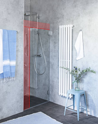 Nischendusche nach Mass