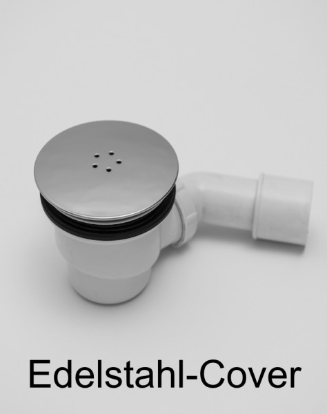Ablaufgarnitur Dusche Edelstahl-Cover chrom für Duschwannen Ablauf D=90mm